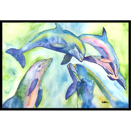 Carolines Treasures 18 x 27 in. Dolphin Indoor Or Outdoor Mat 8548MAT